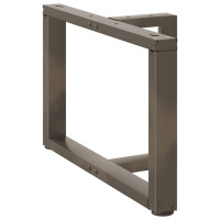 Produktbild för Soffbordsben T-formade 2 st svarta 60x25x(42-43) cm stål
