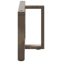 Produktbild för Soffbordsben T-formade 2 st svarta 60x25x(42-43) cm stål
