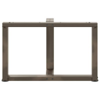 Produktbild för Soffbordsben T-formade 2 st svarta 60x25x(42-43) cm stål