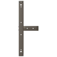 Produktbild för Soffbordsben T-formade 2 st svarta 60x25x(42-43) cm stål