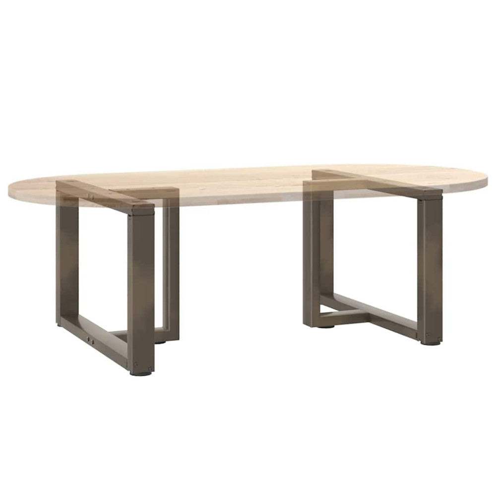 Produktbild för Soffbordsben T-formade 2 st svarta 60x25x(42-43) cm stål