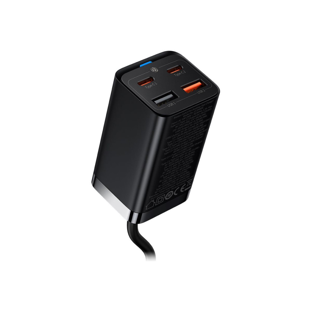 Produktbild för Baseus strömadapter - GaN3 Pro - 2 x USB-C, 2 x USB - 65 watt