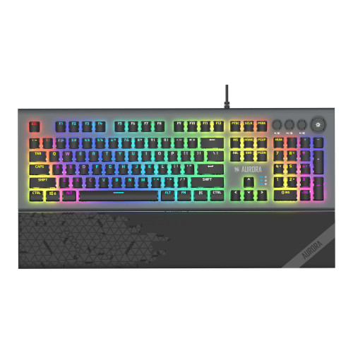 IBOX Aurora K-5 - tangentbord - QWERTY - svart, silver Inmatningsenhet - Tangentbord