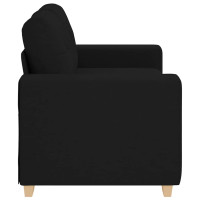 Produktbild för Loveseat soffa svart 160x77x82 cm tyg