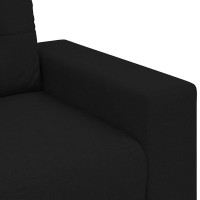Produktbild för Loveseat soffa svart 160x77x82 cm tyg