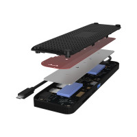 Produktbild för ICY BOX 11-in-1 Mobile with Triple Video Output - dockningsstation - USB-C - 2 x HDMI, DP - 1GbE