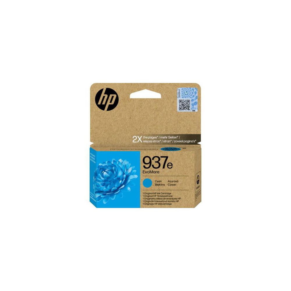 Produktbild för Bläckpatron HP 4S6W6NE 937e cyan