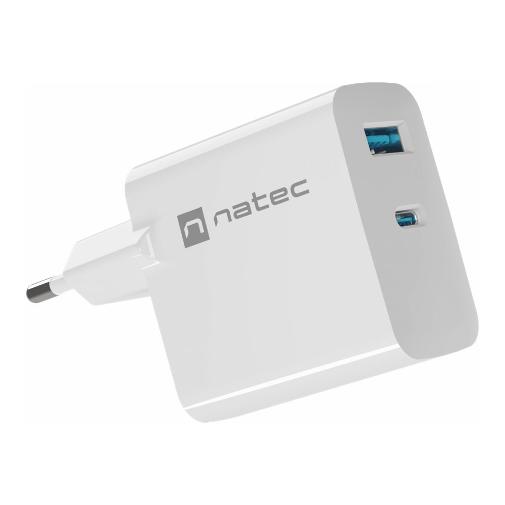 Produktbild för Natec Ribera strömadapter - GaN - USB, USB-C - 65 watt