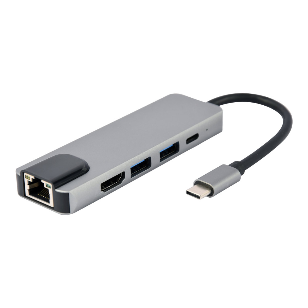 Produktbild för Cablexpert A-CM-COMBO5-04 - dockningsstation - USB-C 3.1 - HDMI - 100Mb LAN