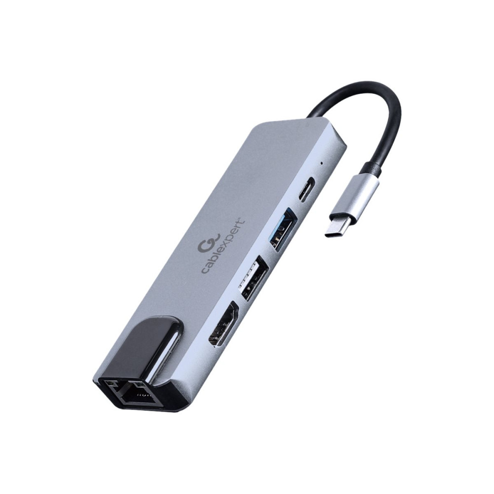 Produktbild för Cablexpert A-CM-COMBO5-04 - dockningsstation - USB-C 3.1 - HDMI - 100Mb LAN