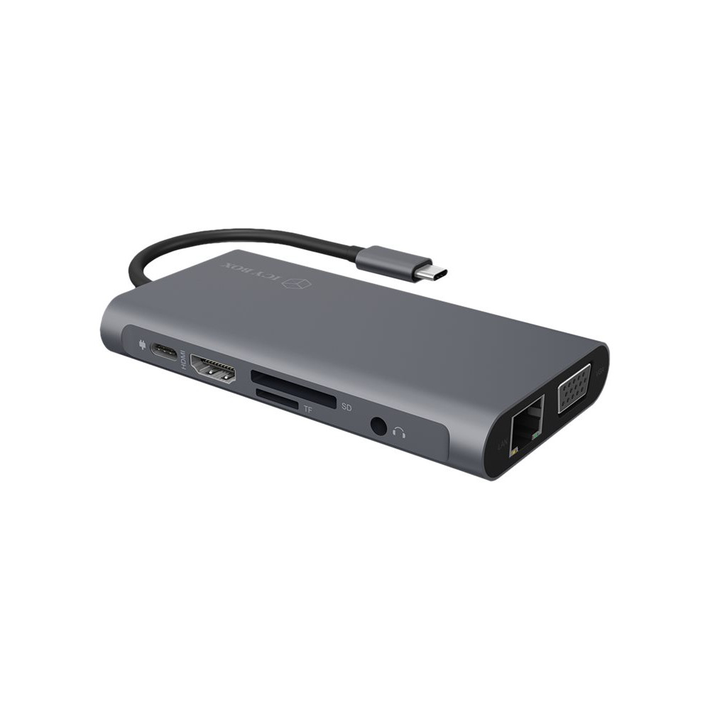 Produktbild för ICY BOX IB-DK4040-CPD - dockningsstation - USB-C - VGA, HDMI