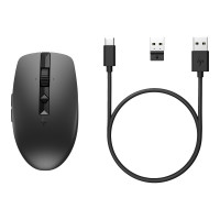 Produktbild för HP 710 - mus - laddningsbar - Bluetooth 5.3, 2.4 GHz - svart