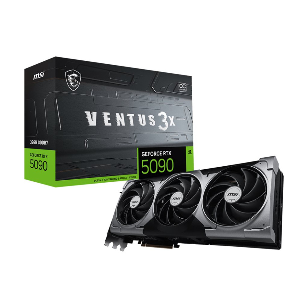 Produktbild för MSI GeForce RTX 5090 32G VENTUS 3X OC - grafikkort - GeForce RTX 5090 - 32 GB