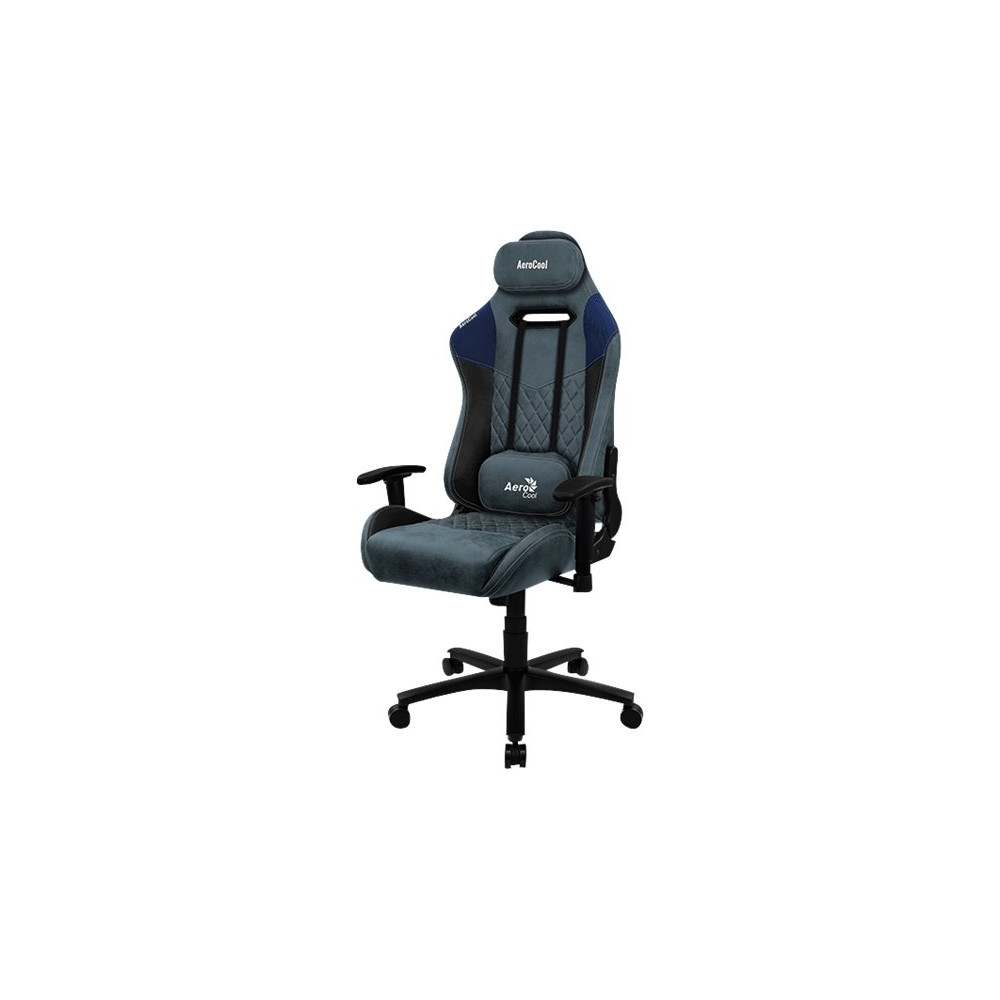 Produktbild för AeroCool DUKE - stol - högdensitetsskum, kolfiber, mikrofiber, premiumtyg, konstläder, mocka - stålblå