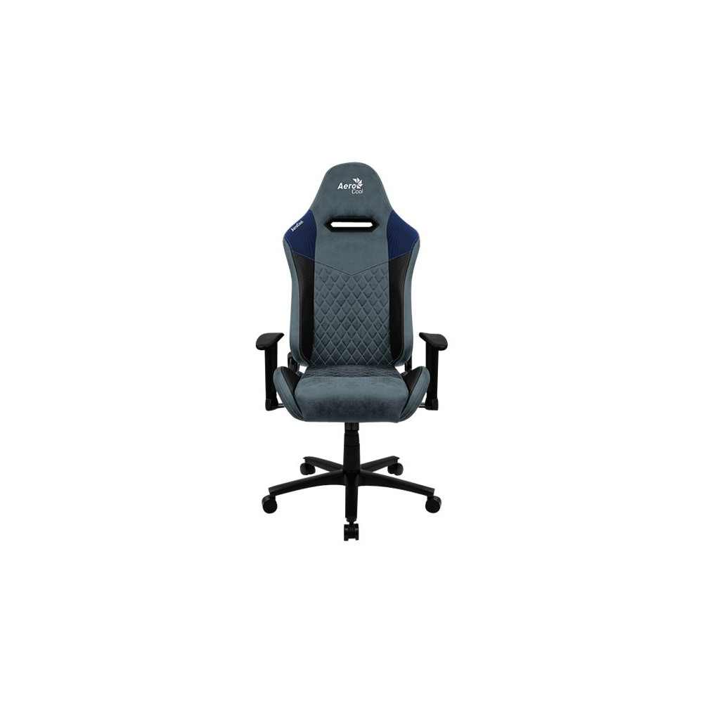 Produktbild för AeroCool DUKE - stol - högdensitetsskum, kolfiber, mikrofiber, premiumtyg, konstläder, mocka - stålblå