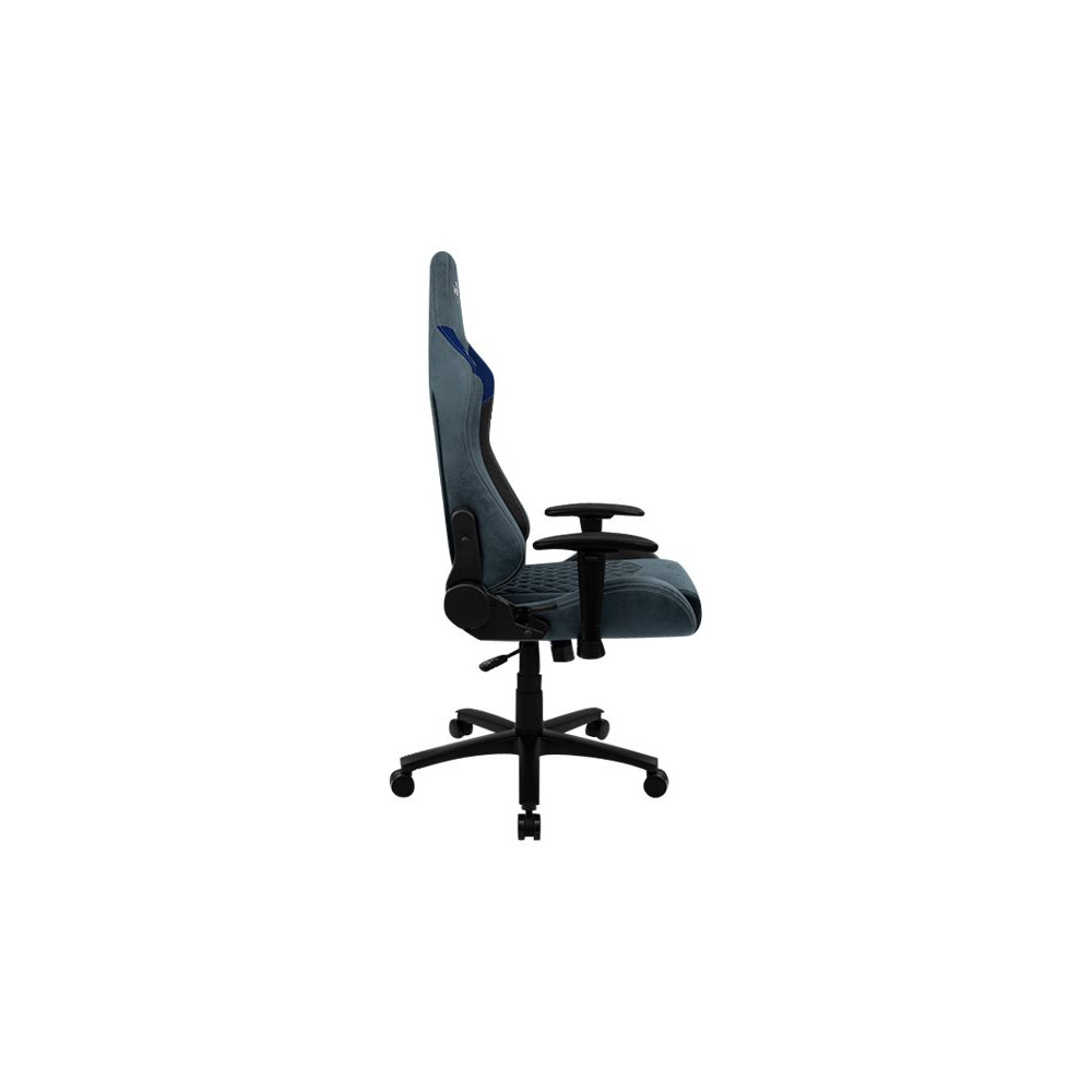 Produktbild för AeroCool DUKE - stol - högdensitetsskum, kolfiber, mikrofiber, premiumtyg, konstläder, mocka - stålblå