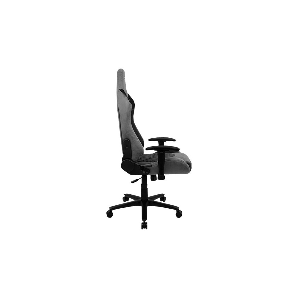 Produktbild för AeroCool DUKE - stol - högdensitetsskum, kolfiber, mikrofiber, premiumtyg, konstläder, mocka - svart ask