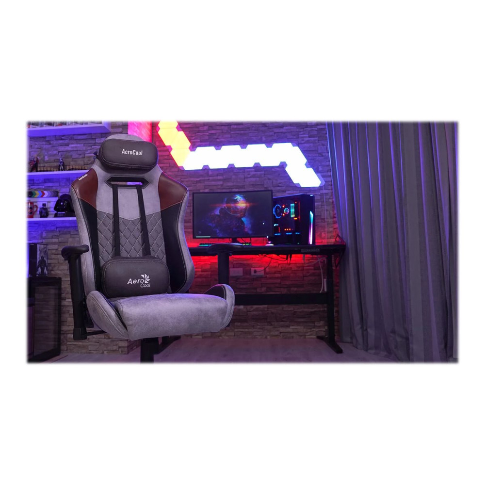 Produktbild för AeroCool DUKE - stol - AeroSuede, konstläder - tan gray