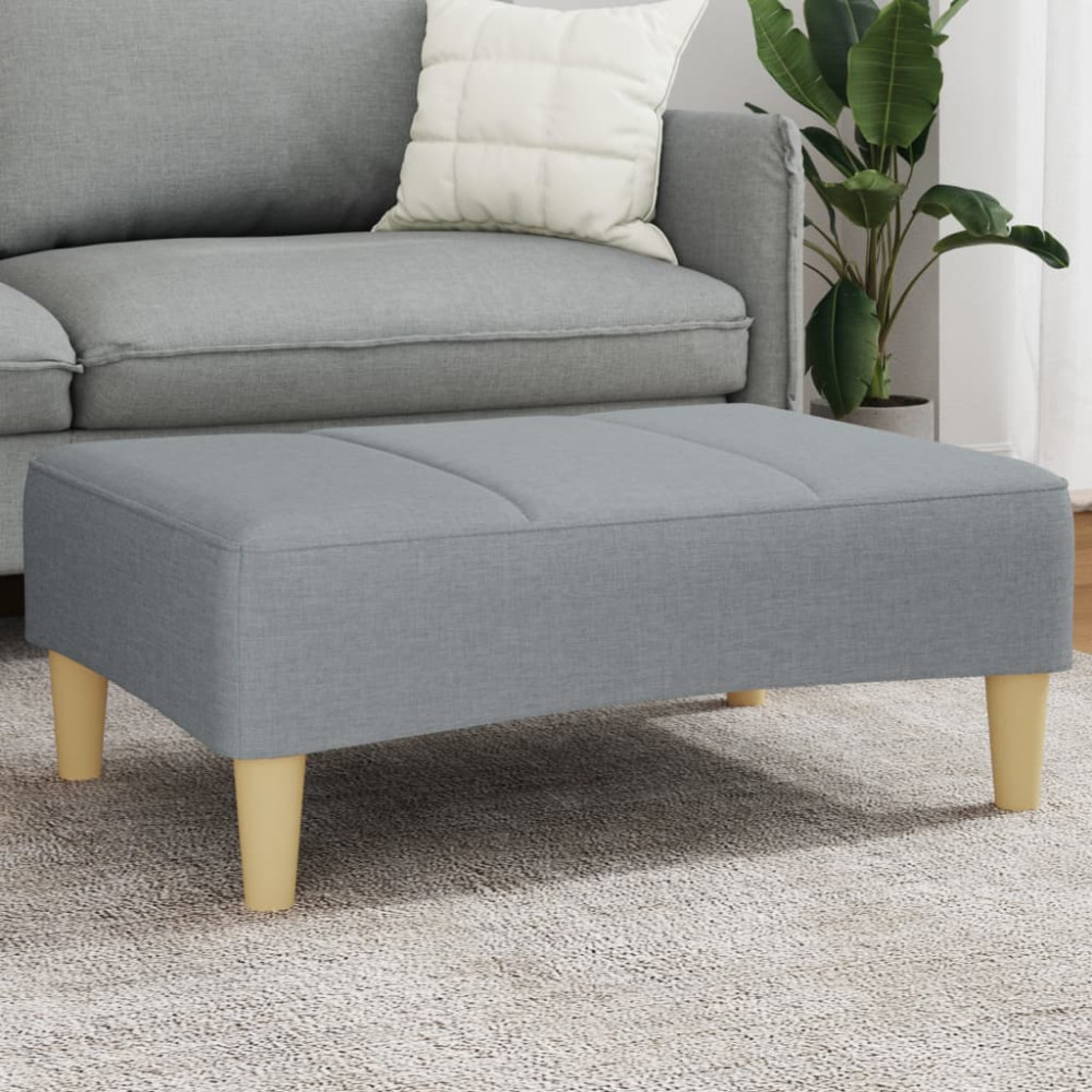 Produktbild för Fotpall Ljusgrå 77x55x31 cm tyg