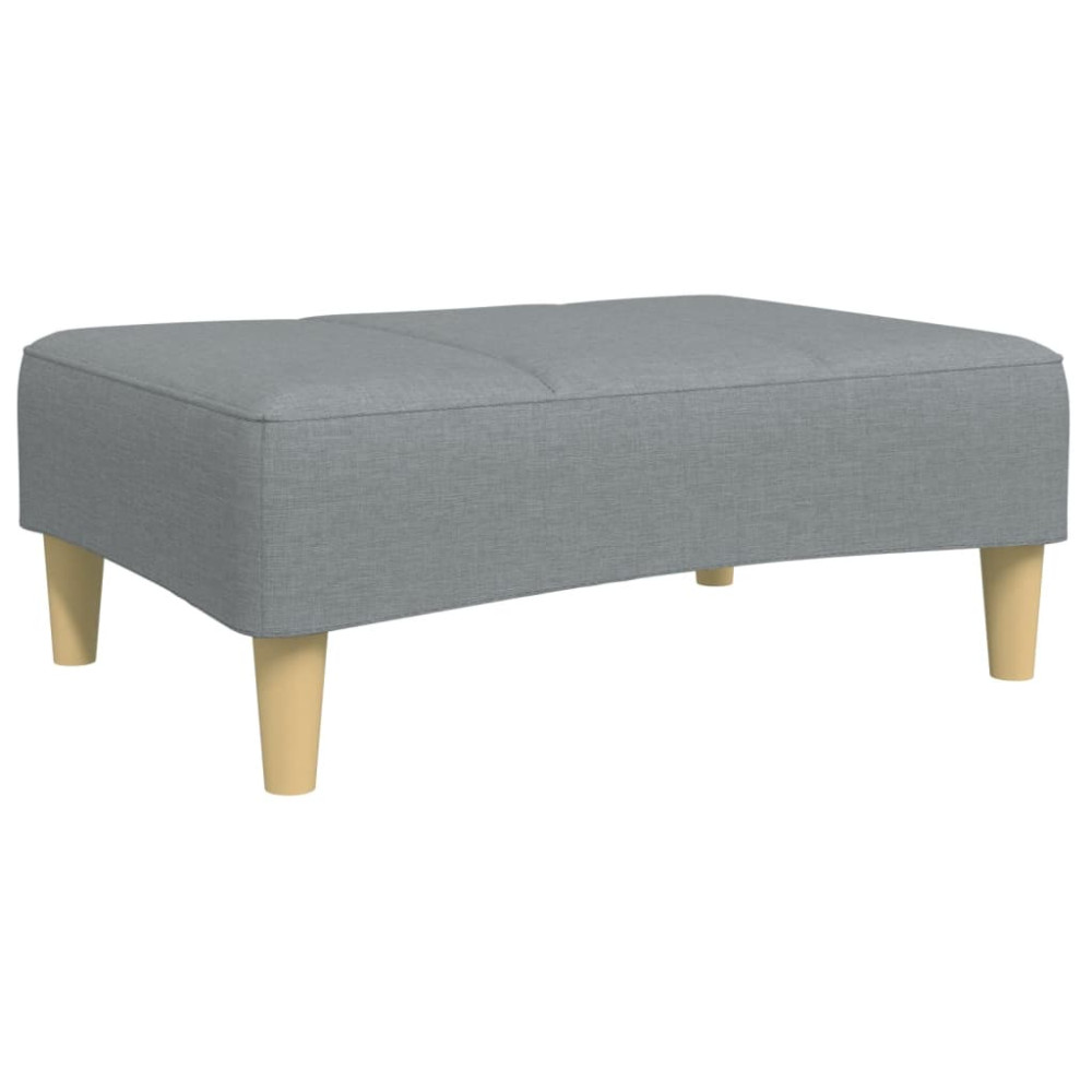 Produktbild för Fotpall Ljusgrå 77x55x31 cm tyg