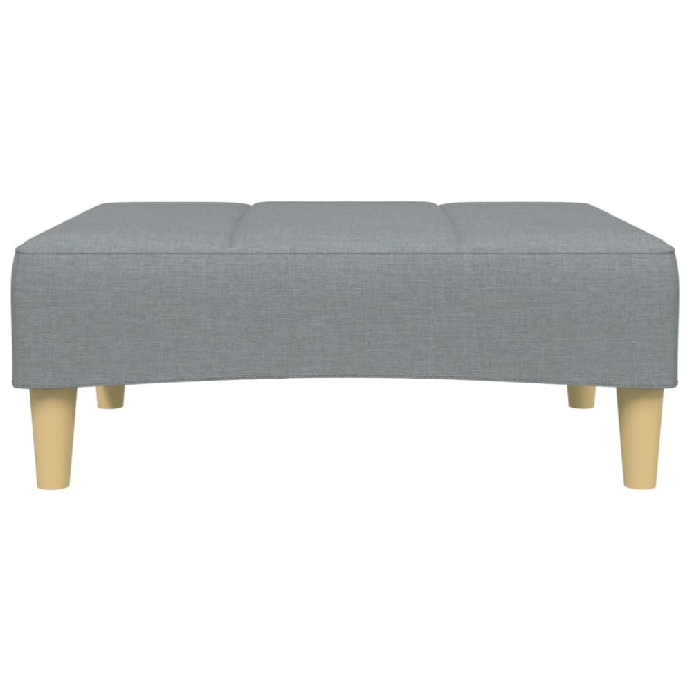Produktbild för Fotpall Ljusgrå 77x55x31 cm tyg