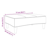 Produktbild för Fotpall Ljusgrå 77x55x31 cm tyg