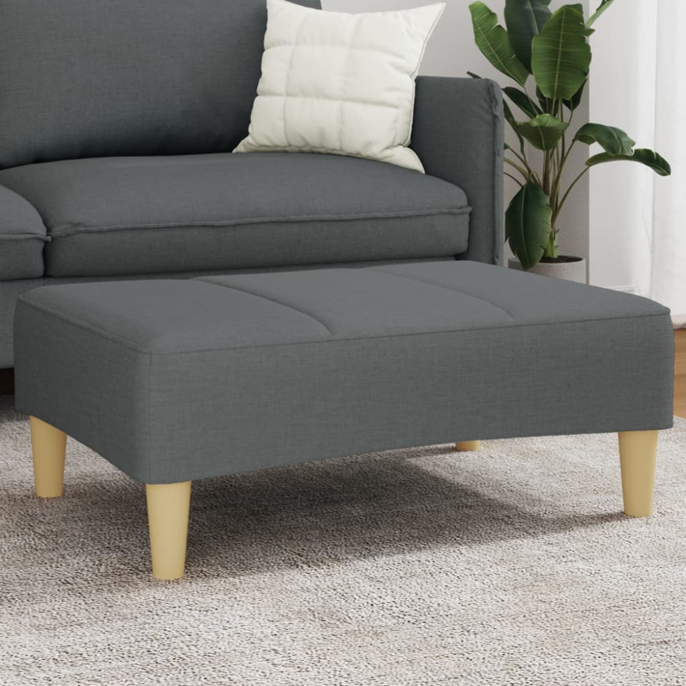 Produktbild för Fotpall mörkgrå 77x55x31 cm tyg