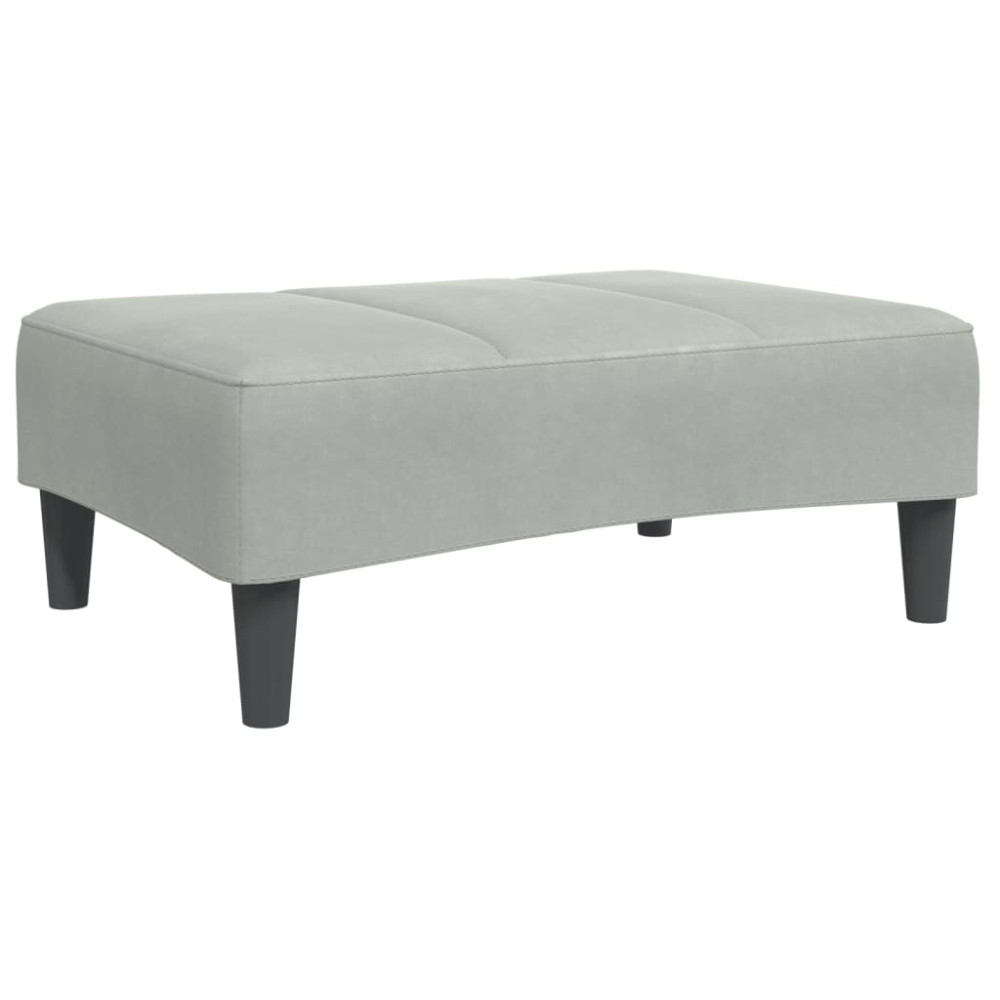 Produktbild för Fotpall Ljusgrå 77x55x31 cm sammet