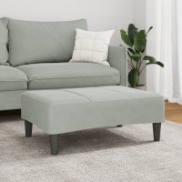 Produktbild för Fotpall Ljusgrå 77x55x31 cm sammet