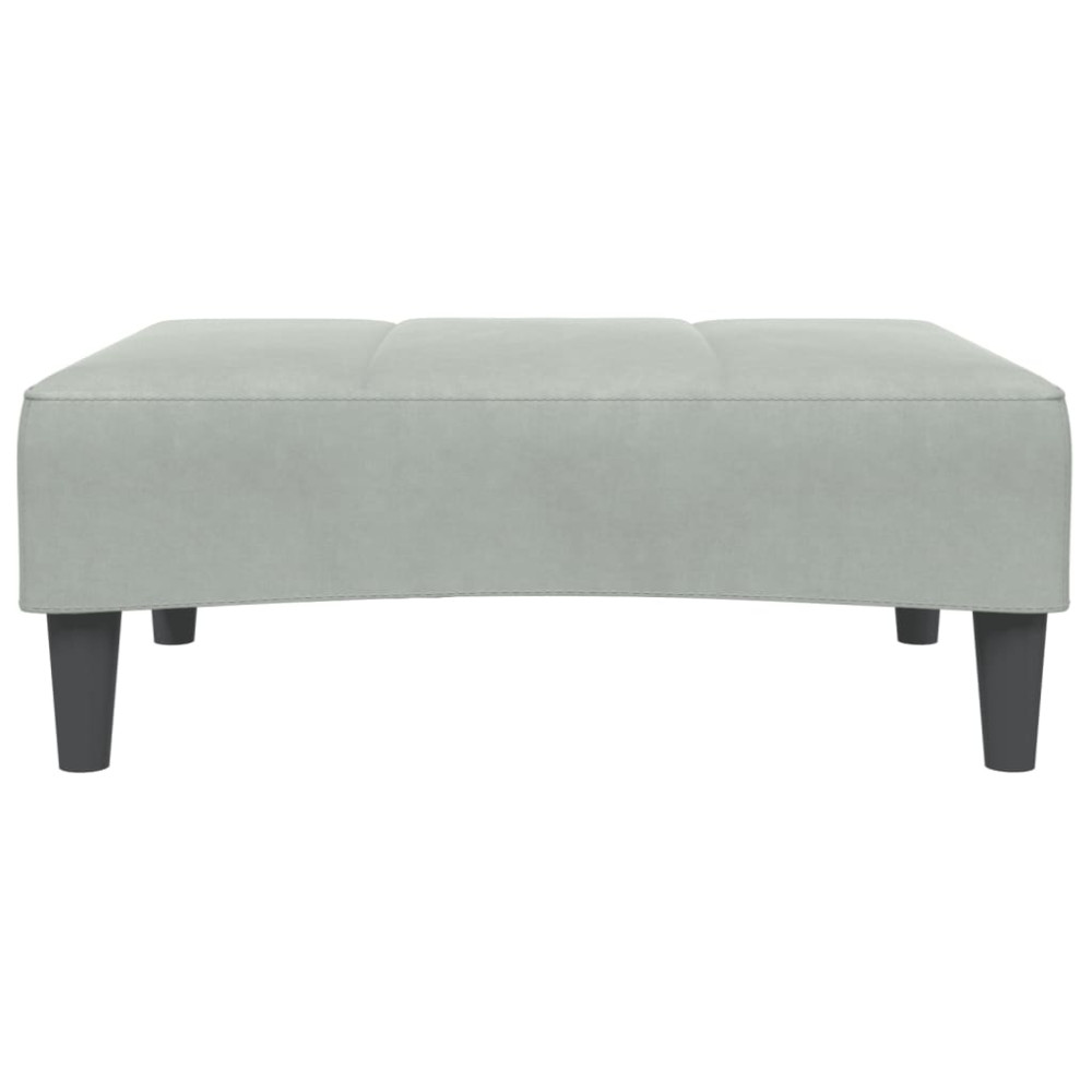 Produktbild för Fotpall Ljusgrå 77x55x31 cm sammet