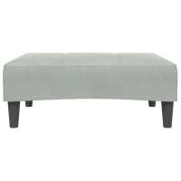 Produktbild för Fotpall Ljusgrå 77x55x31 cm sammet