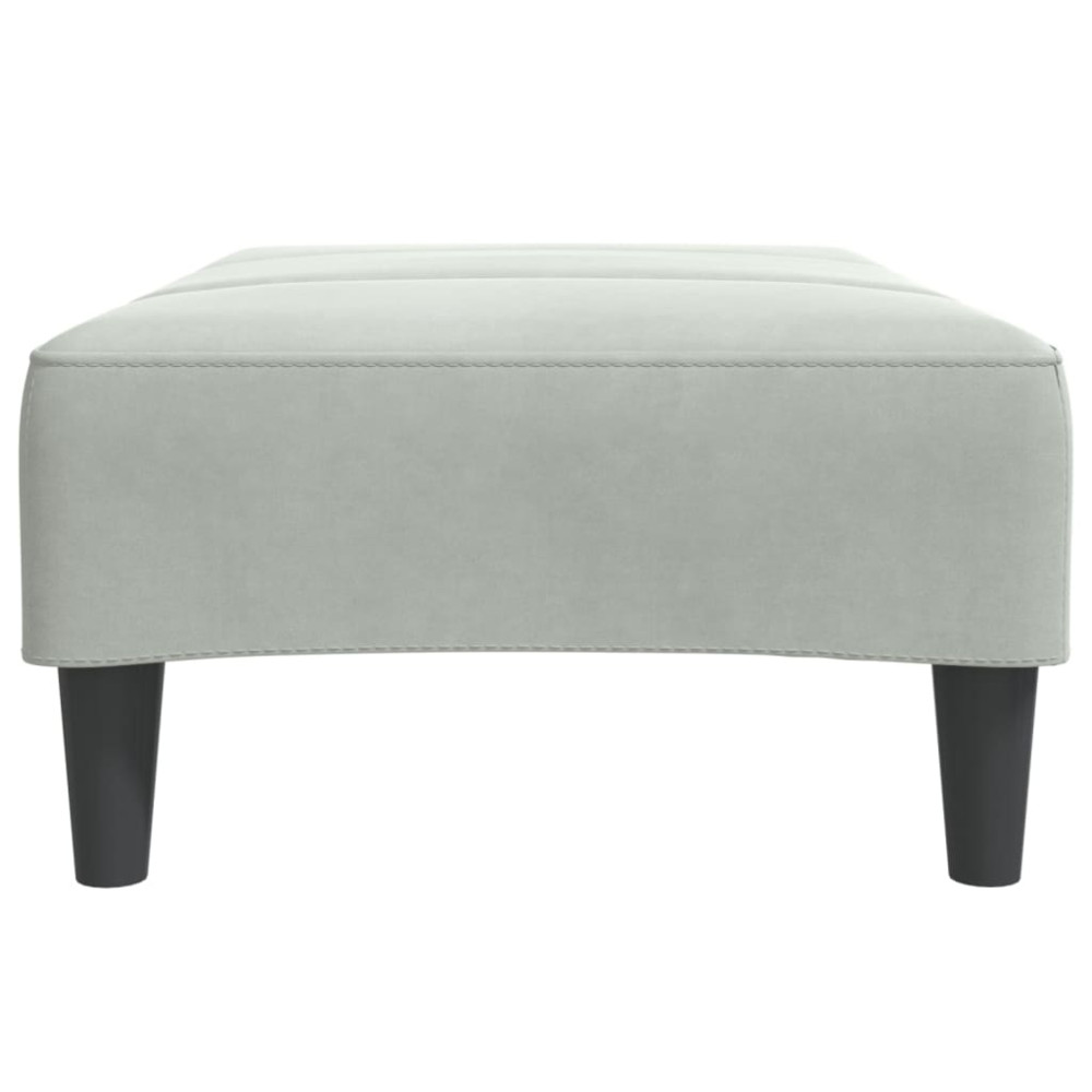 Produktbild för Fotpall Ljusgrå 77x55x31 cm sammet