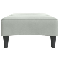 Produktbild för Fotpall Ljusgrå 77x55x31 cm sammet