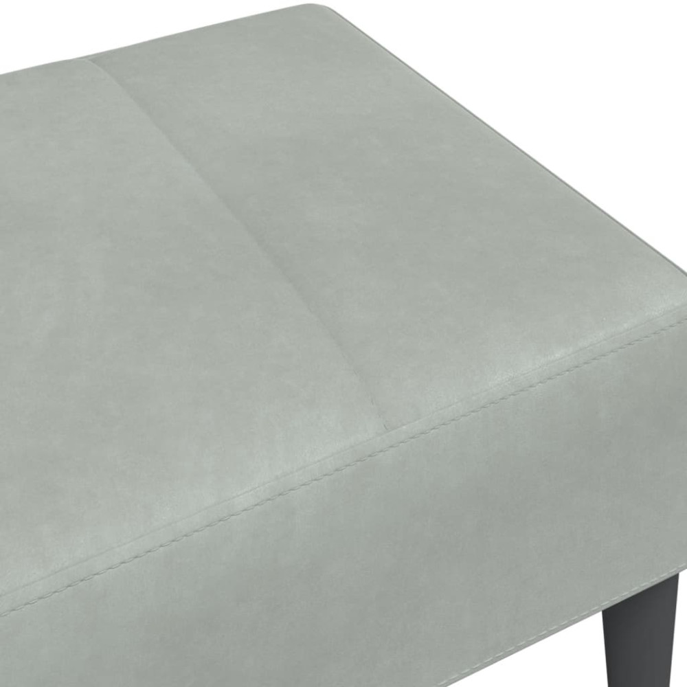Produktbild för Fotpall Ljusgrå 77x55x31 cm sammet
