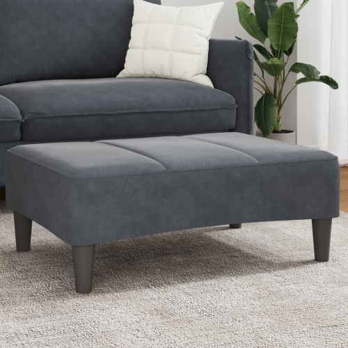 vidaXL Fotpall mörkgrå 77x55x31 cm sammet