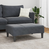 Produktbild för Fotpall mörkgrå 77x55x31 cm sammet