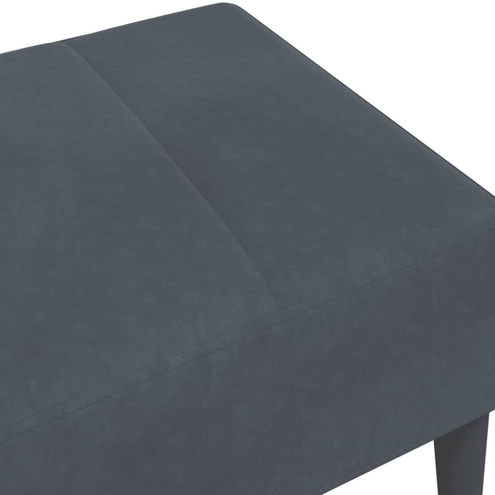 Produktbild för Fotpall mörkgrå 77x55x31 cm sammet