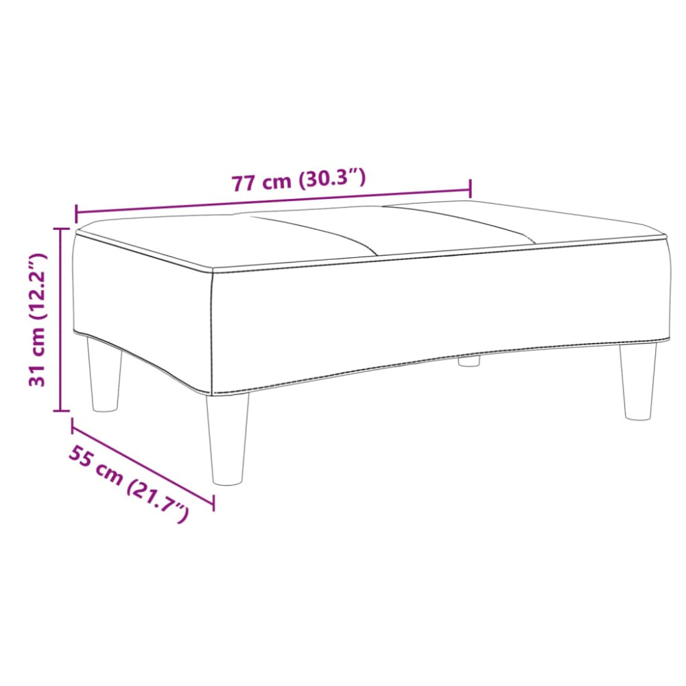 Produktbild för Fotpall mörkgrå 77x55x31 cm sammet