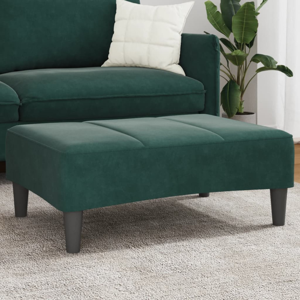 Produktbild för Fotpall mörkgrön 77x55x31 cm sammet