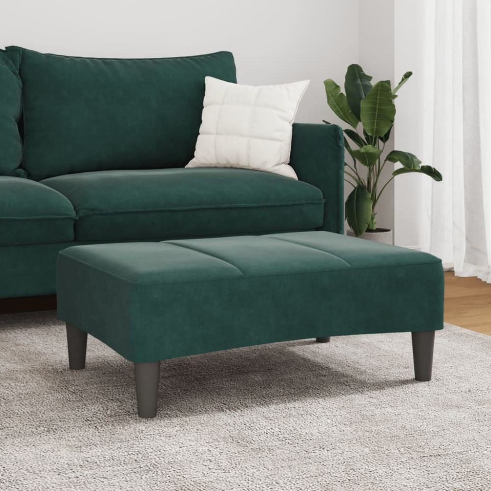 Produktbild för Fotpall mörkgrön 77x55x31 cm sammet
