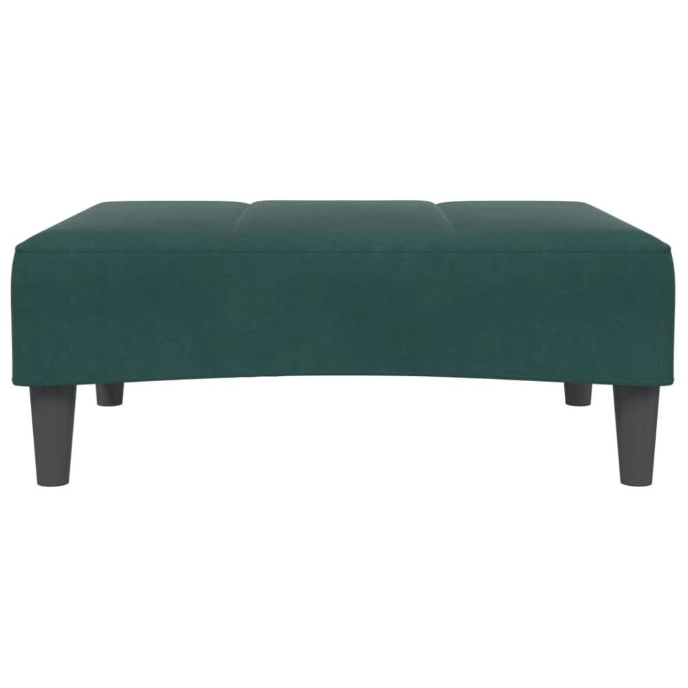 Produktbild för Fotpall mörkgrön 77x55x31 cm sammet