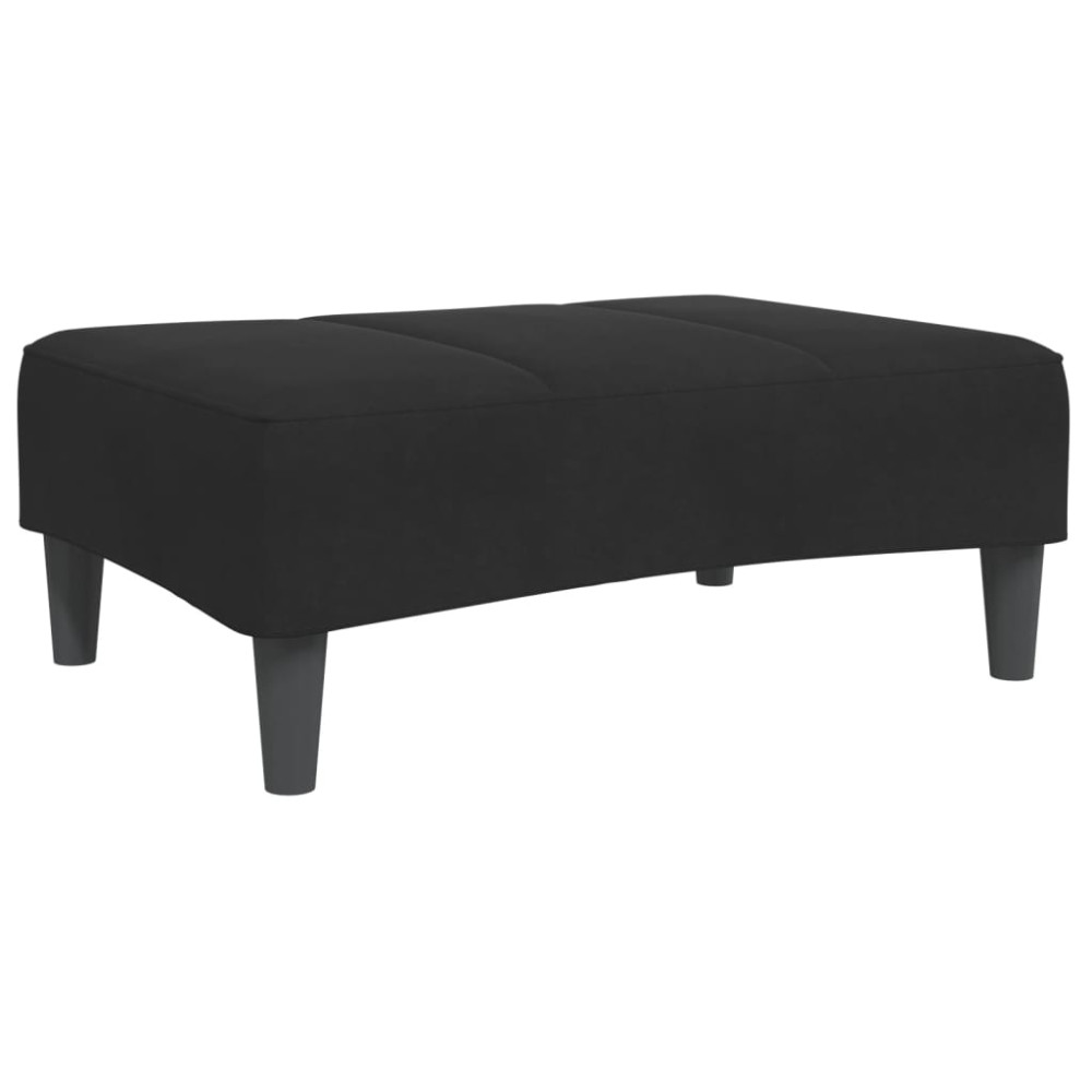 Produktbild för Fotpall svart 77x55x31 cm sammet