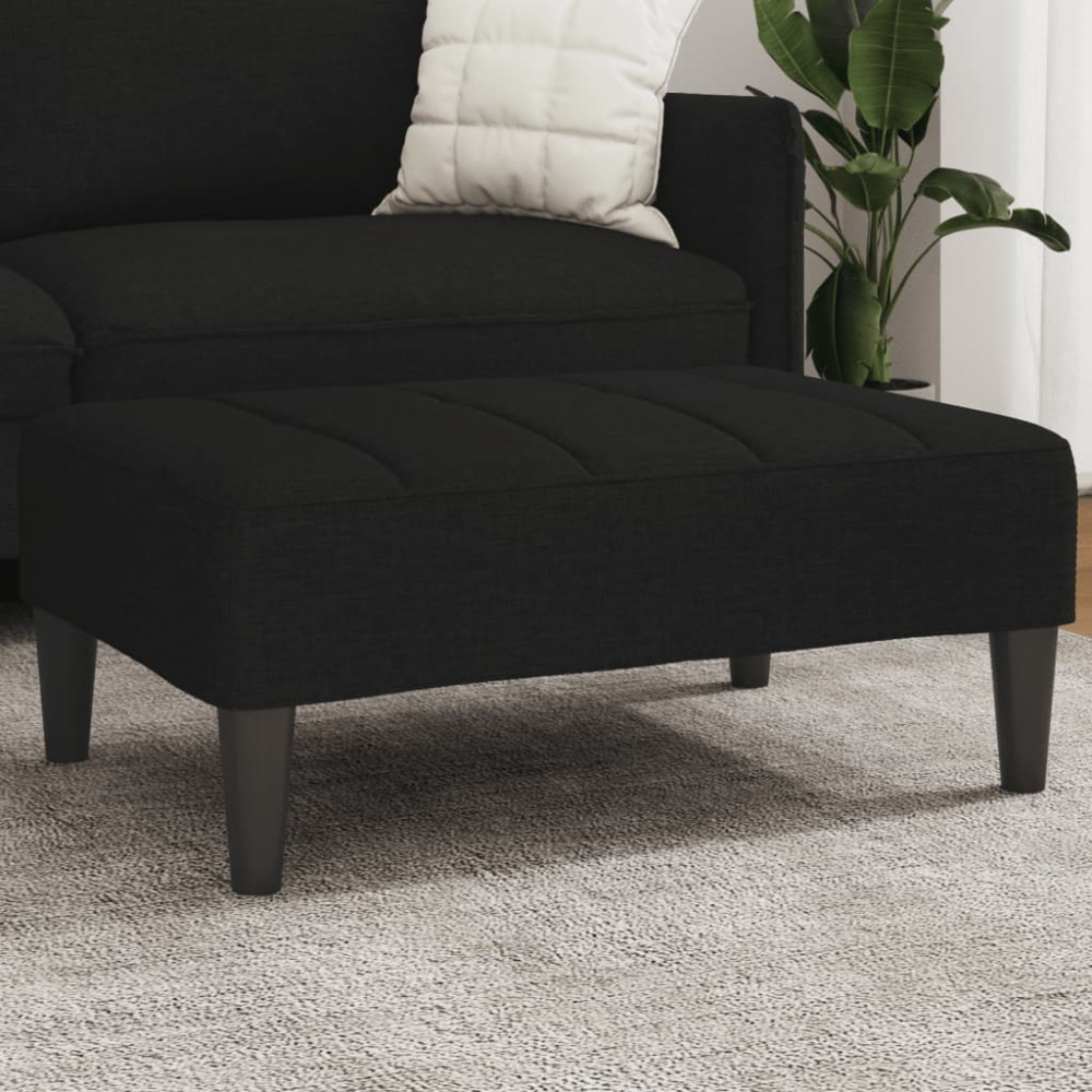 Produktbild för Fotpall svart 77x55x31 cm tyg