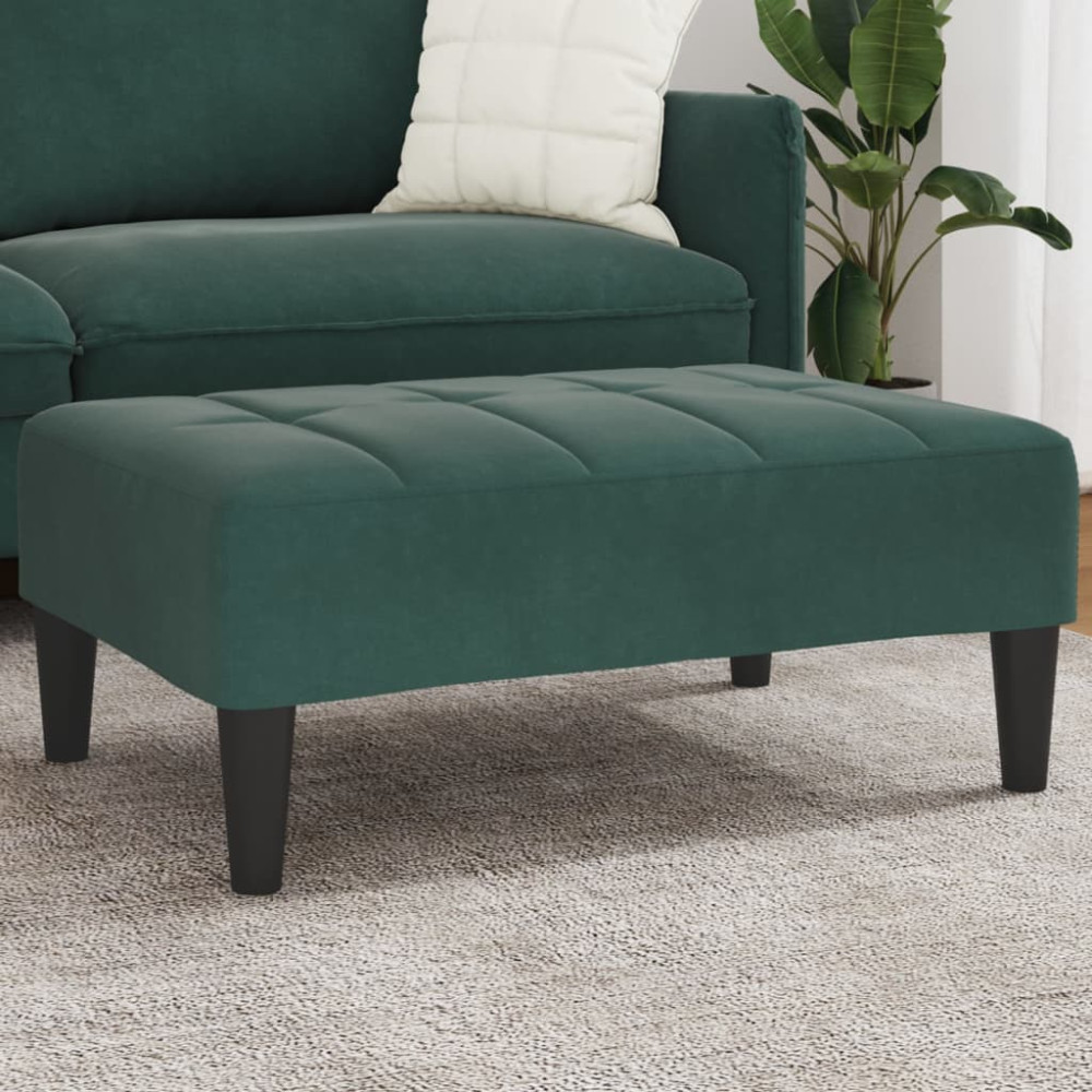 Produktbild för Fotpall mörkgrön 77x55x31 cm sammet