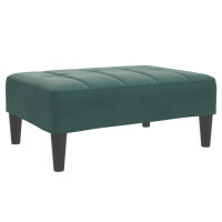 Produktbild för Fotpall mörkgrön 77x55x31 cm sammet