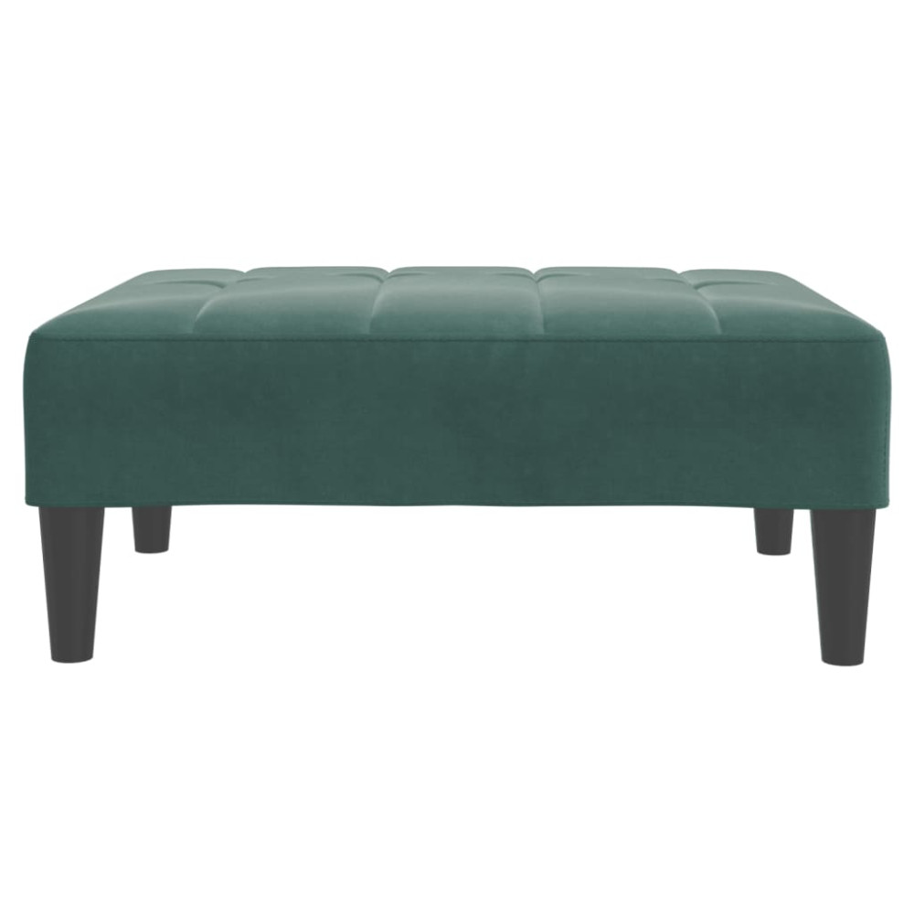 Produktbild för Fotpall mörkgrön 77x55x31 cm sammet