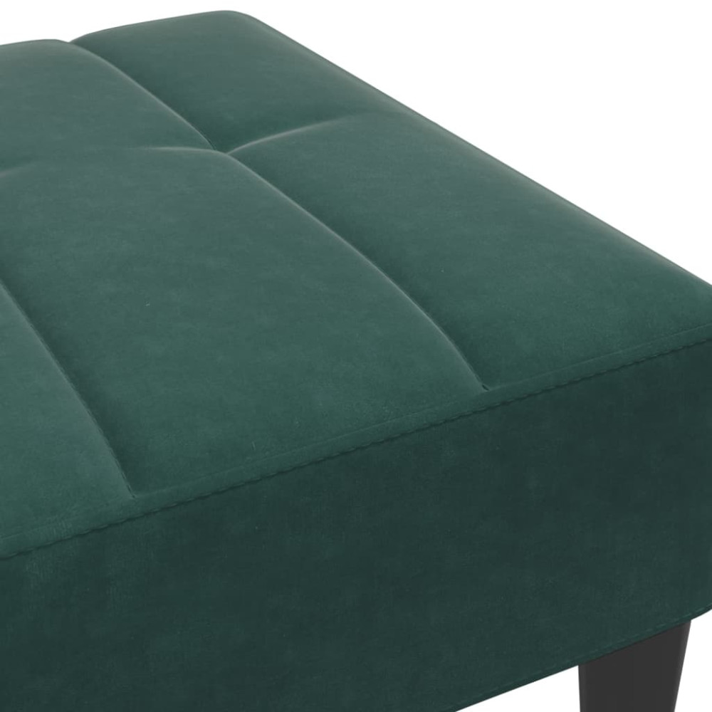 Produktbild för Fotpall mörkgrön 77x55x31 cm sammet