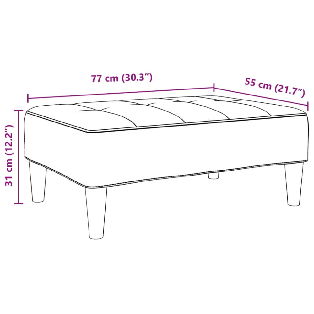 Produktbild för Fotpall mörkgrön 77x55x31 cm sammet