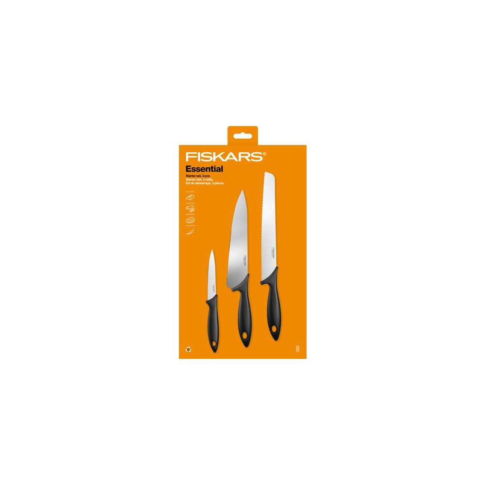 Produktbild för Knivset FISKARS Essential 3 delar