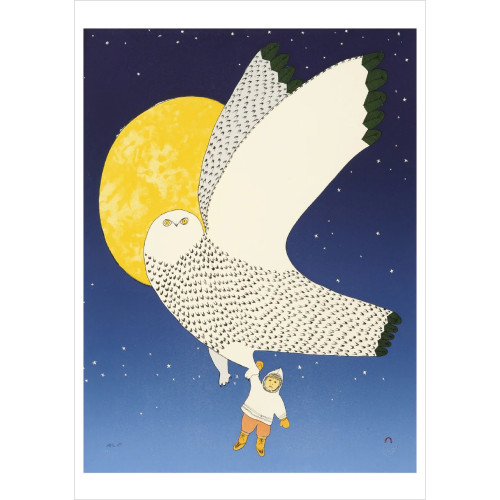Pomegranate Europe Ltd Ningiukulu Teevee: The Owl and the Boy Notecard